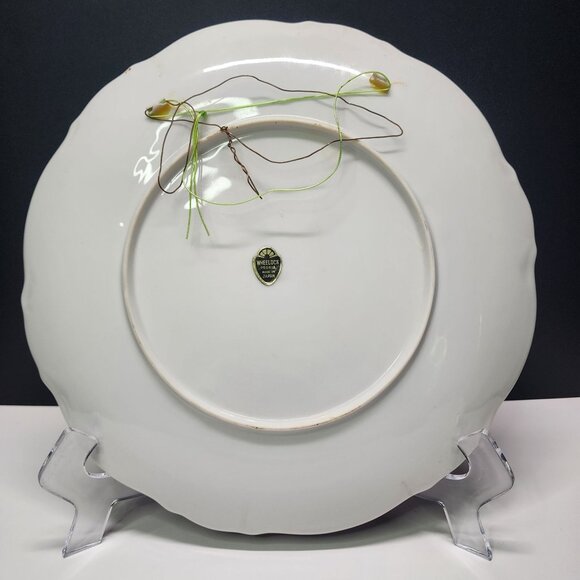 Wheelock Peoria Japanese Decorative Plate 10'' Painted Floral Rose Design - Picture 2 of 4